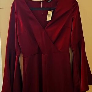 Elegant Burgundy Marciano Jumpsuit Size Medium